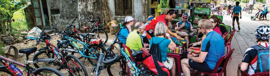 Rest and lunch stop on this amazing bike trip -  Photo: Richard I'Anson